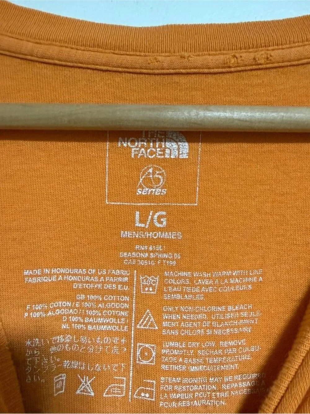 The North Face “Never Stop Exploring” Graphic Tee Orange Men’s Large
